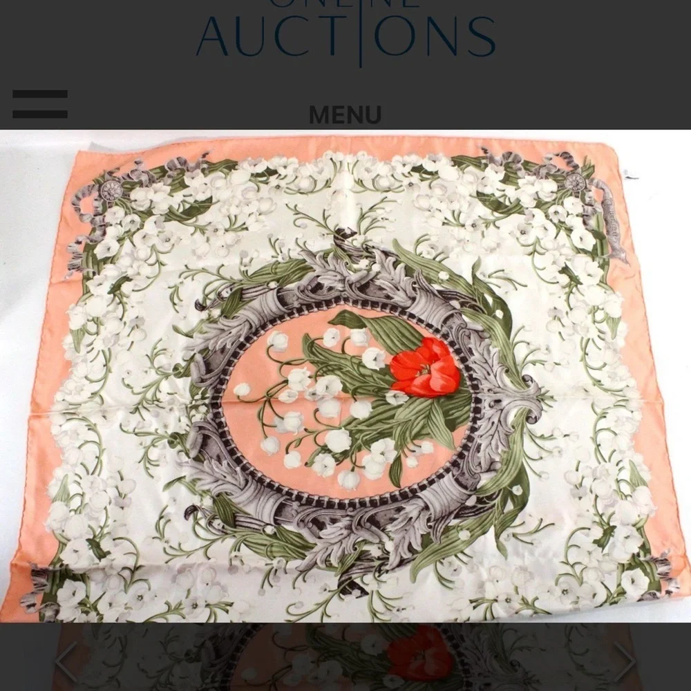 Dior Silk Stunning Scarf with Certificate of Authenticity - 34 x 34 - Picture 1 of 10